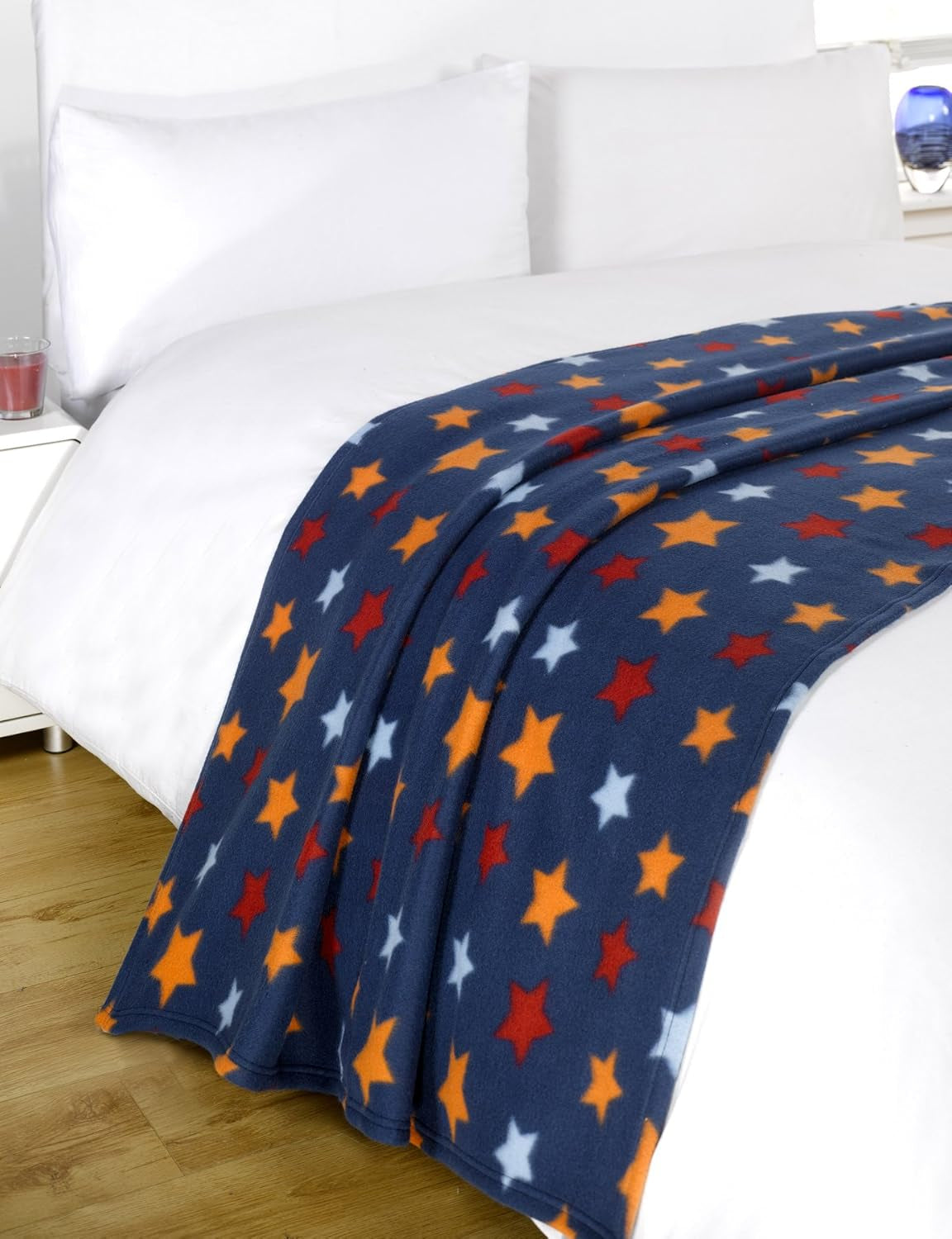 DREAMSCENE wygodny koc puszysty koc kocyk polarowy - koc do salonu ciepły zimowy miękki, koc na sofę, koc na sofę, przytulaśny kocyk dla dzieci, salon i przytulanki 120X150cm, koc na sofę szare gwiazdki Łóżka i koce Besuche den DREAMSCENE-Store Multicolor 120 X 150 Cm