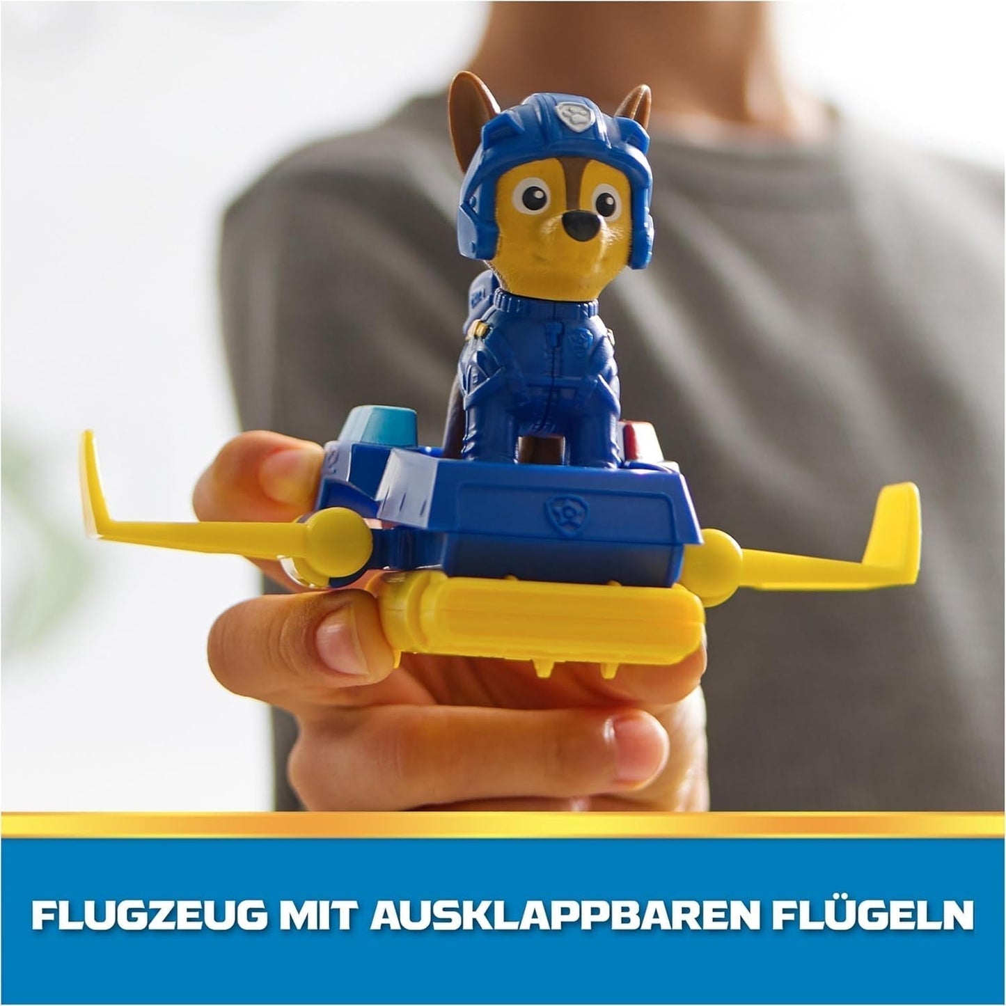 PAW PATROL Chase Action Pup Mini samolot ratowniczy ze składanymi skrzydłami Zabawka dla dzieci w wieku 3 lat Figurki Naty Shop