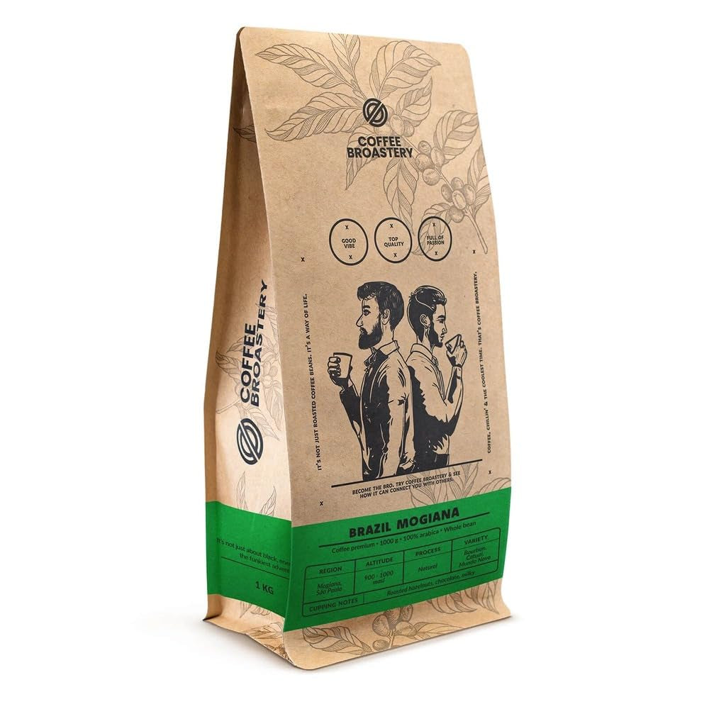 Zestaw ziaren kawy 2x1kg 2000g | Brazylia Mogiana | Brazylia Cerrado | Brazylia | Specjalna kawa | Świeżo smażone