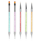 5 Stück Nagel Pinsel, Pinsel Für Gelnägel, Nageldesign Pinsel, Narzędzia do zdobienia paznokci, Für Herstellen Von Nagellack, Punktieren, Feinmalerei, DIY