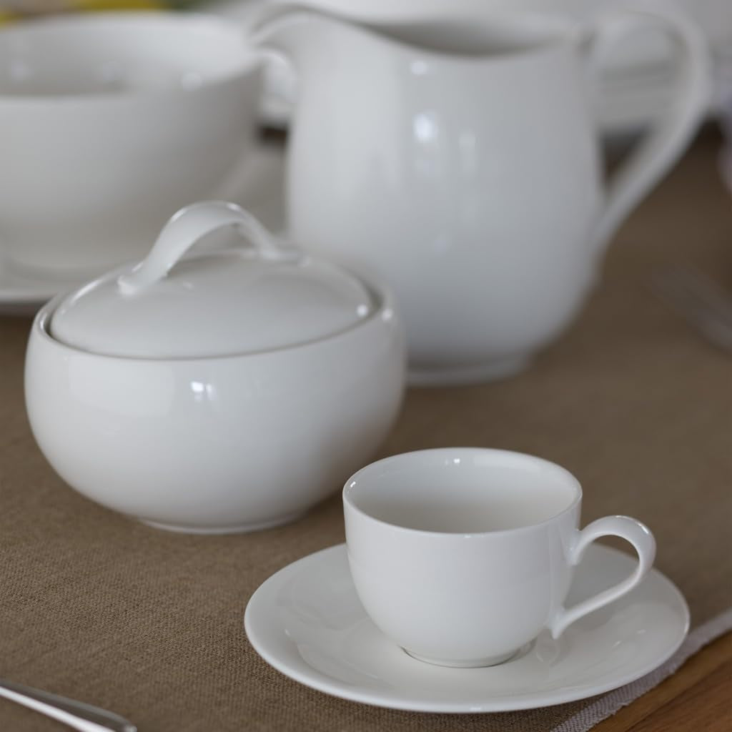 Popielniczka podstawowa Villeroy & Boch New Cottage, 450 ml, wysokość: 6,5 cm, porcelana premium, biała