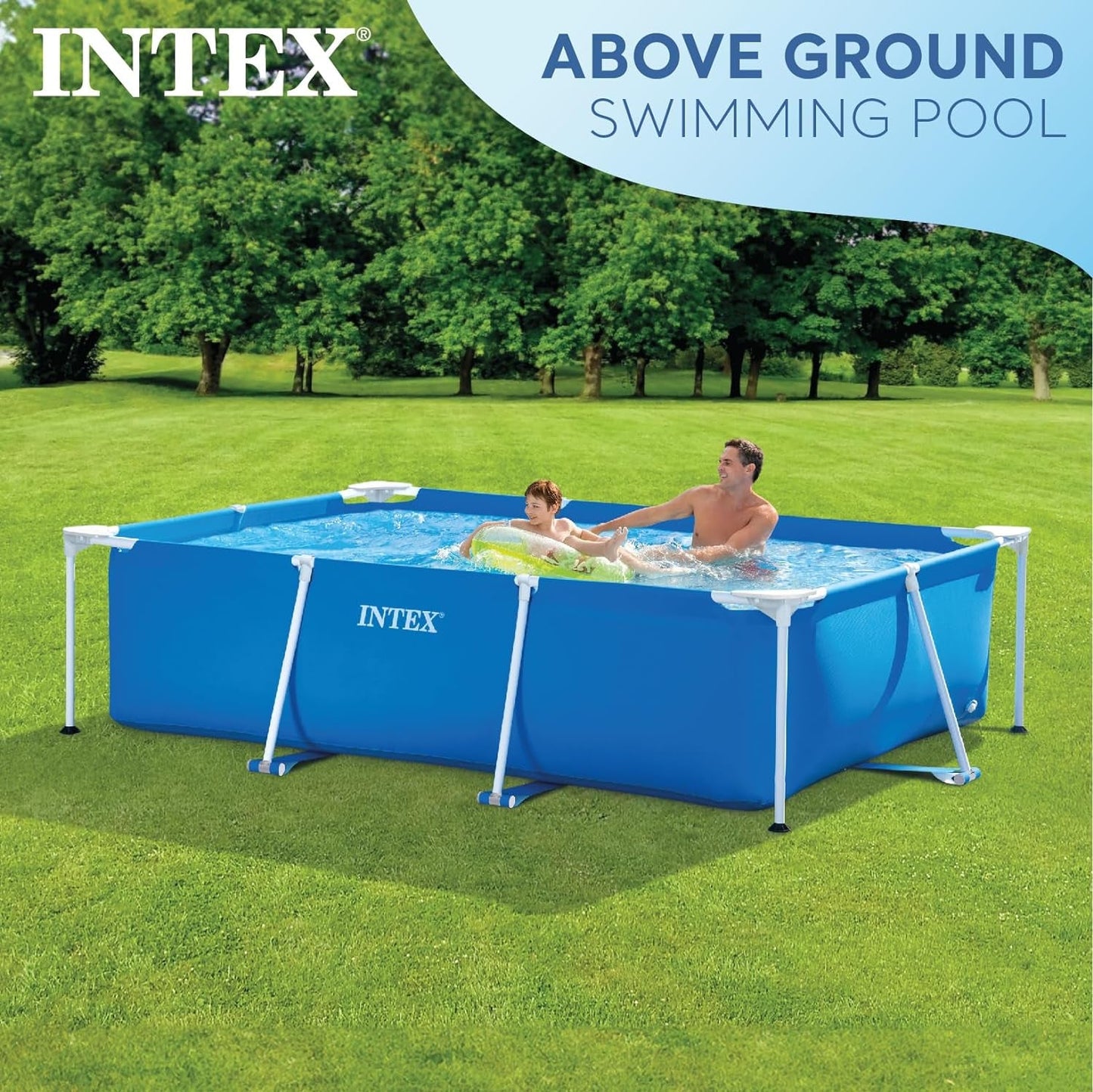 Intex 28271NP - Prostokątny basen naziemny ze ramą, 2282 L, stal i PCV, niebieski, 260x160x65 cm