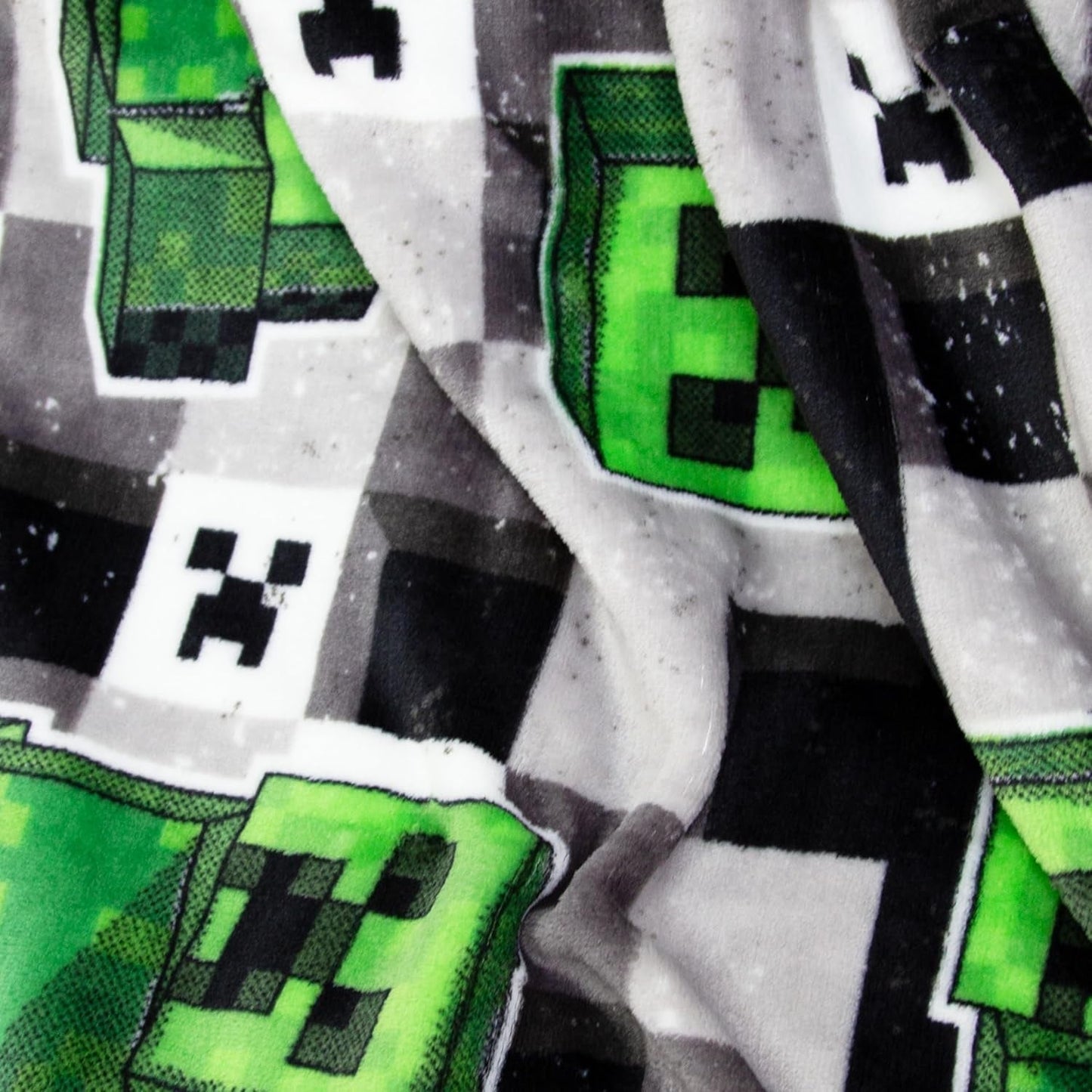 Oficjalny koc polarowy Character World Minecraft | Projekt bazgrołów Dwustronny dwustronny, super miękki, ciepły koc Łóżka i koce Besuche den Character World-Store
