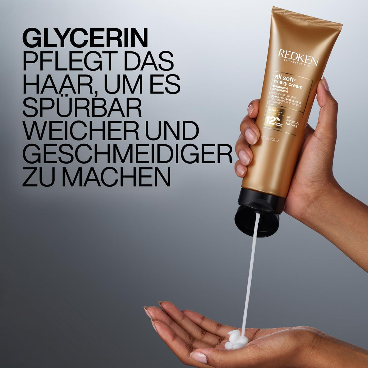 Redken maska do włosów do włosów suchych i łamliwych, rewitalizuje i nawilża, z kompleksem keratyny i olejkiem arganowym, All Soft Heavy Cream, 1 x 250 ml Naty Shop maska do włosów