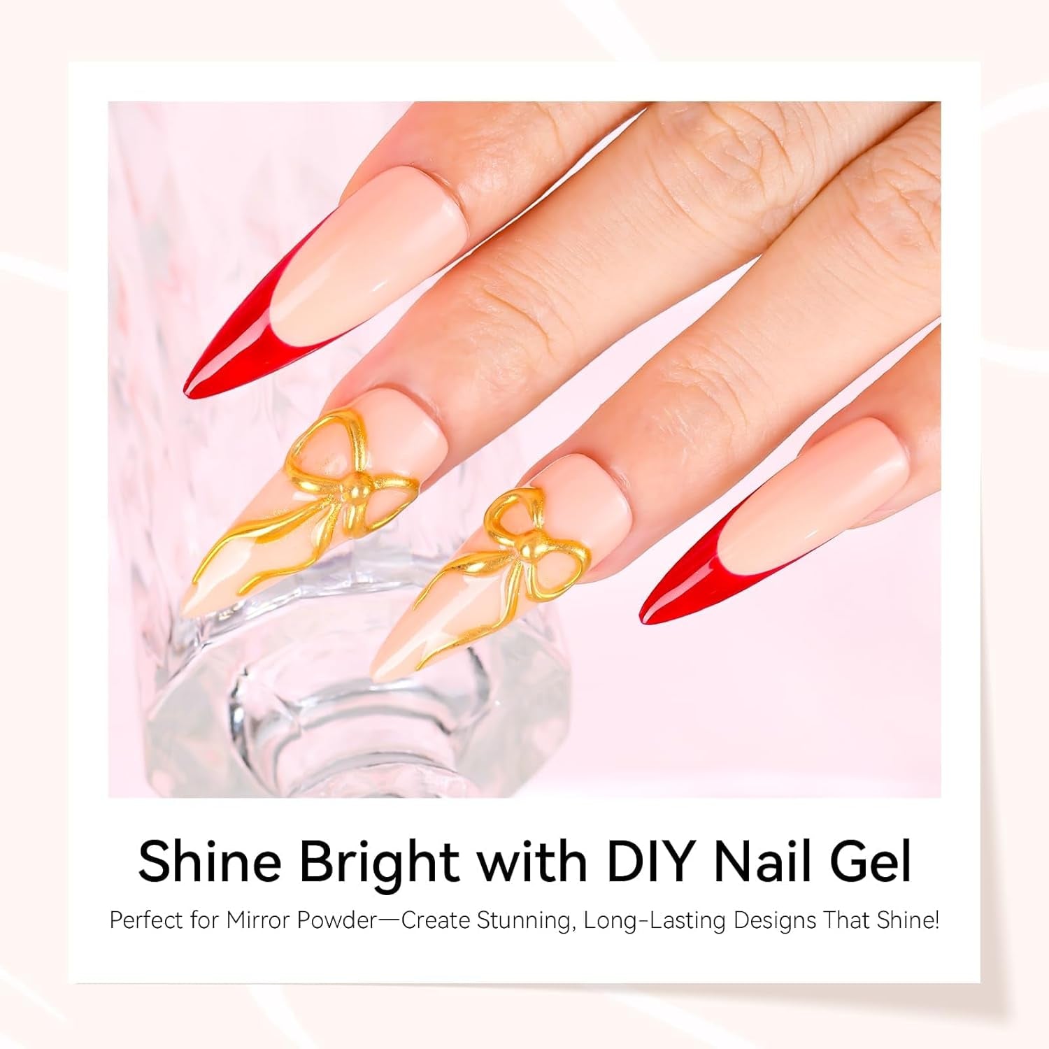 Makartt 3D Nail Art Gel - Żel do klejenia kryształków górskich 15G do breloczków do paznokci, Wielofunkcyjny żel do rzeźbienia paznokci do samodzielnego projektowania paznokci, Rzeźba paznokci Modelowanie paznokci w domu (przezroczysty)