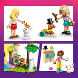 LEGO Friends Sklep z akcesoriami dla zwierząt Zestaw do zabawy w udawanie Zabawka edukacyjna dla 6-letnich dziewczynek 3 minifigurki i 3 figurki zwierząt Kot Pies Królik Pomysł na prezent dla dzieci 42650 Zestawy do budowania Besuche den LEGO-Store