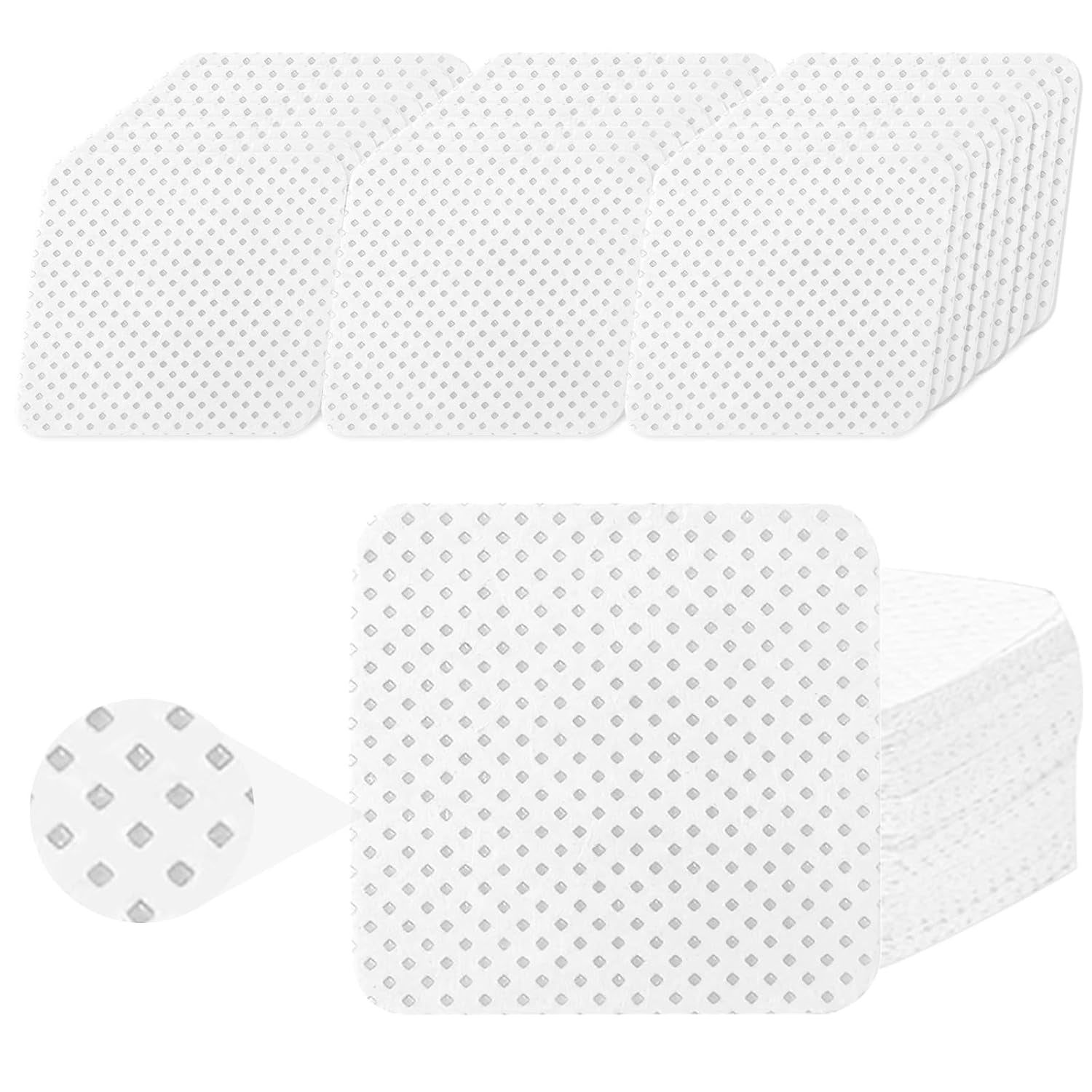 330 Stück Fusselfrei Nägel Wattepads, Fusselfreie Nageltücher, Nagel Wischtücher Wattepads, Nagelleck Entfernen Für Cleaner Gelnägel Nail Wipes Pads (Weiß)