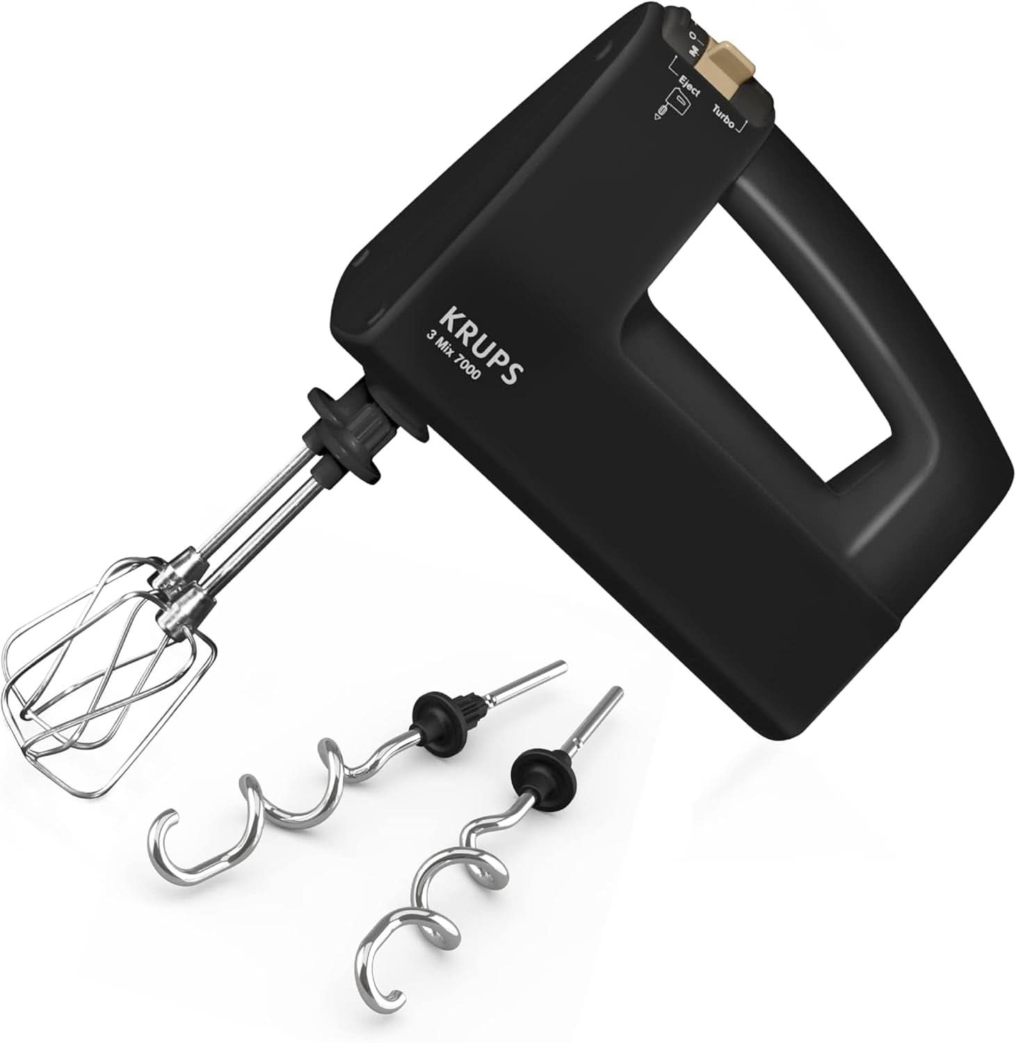 Krups 3Mix 7000 Mikser ręczny 60 Jahre Special Edition, 500 Watt, Knet- Und Rührhaken Aus Edelstahl, Langes Netzkabel, Zubehörtasche, F6085811, Schwarz/Kupfer Kitchen Naty Shop 3 Mix 7000 F60858