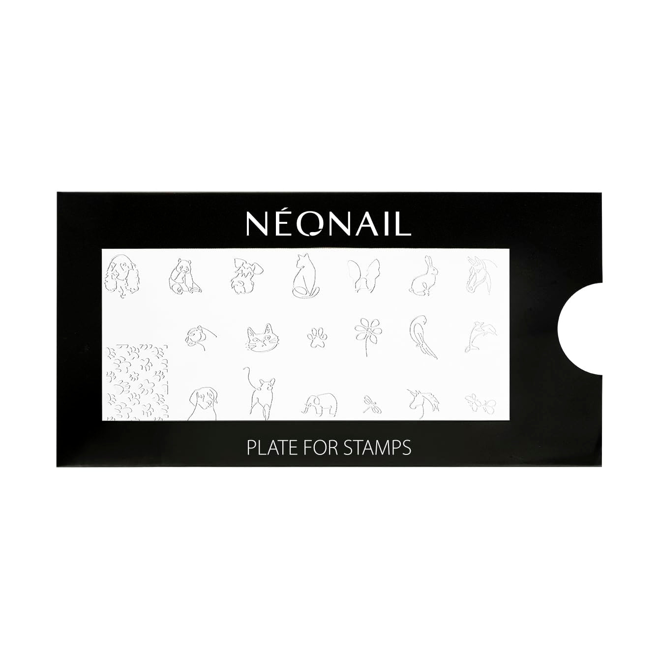 NÉONAIL Nagel Stempel Mit Schaber - Nägel Selber Machen - Stempel do zdobienia paznokci - Nageldesign Für Nagel Schablone - French Nails Stempel - Silikon Nagelstempel