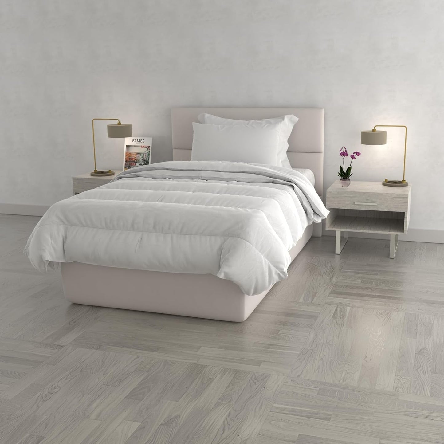 Kołdra Prestige, 4 pory roku, Made in Italy, biała, 150 X 200 cm Kołdry i kołdry Naty Shop 150X200Cm