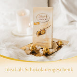 Kulki Lindt z białej czekolady LINDOR | Worek 137g | Około. 10 kulek z białej czekolady z rozpływającym się w ustach nadzieniem | Prezent czekoladowy | Czekoladowy prezent