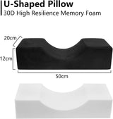 Deciniee Poduszka do rzęs w kształcie litery U: Ergonomiczna poduszka pod szyję Poduszka do rzęs - Poduszka flanelowa Poduszka do przedłużania rzęs do domowego salonu kosmetycznego Poduszki ortopedyczne szyjki macicy Naty Shop