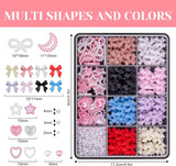 500 szt. 3D Nägel Charm Schleifen Charms Nägel Nail Art Charms Schleife Nagel Charms Nägel Nail Art Schleifen Nageldekorationen Mit Aufnahmewerkzeug Für Frauen Und Mädchen Nagel-Diy-Zubehör