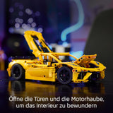LEGO Technic Chevrolet Corvette Stingray - Kolekcjonerska zabawka do budowania - Zabawkowy samochód sportowy - Model samochodu - Prezent dla 9-letnich chłopców i dziewcząt, którzy kochają samochodziki 42205 Zestawy do budowania Besuche den LEGO-Store