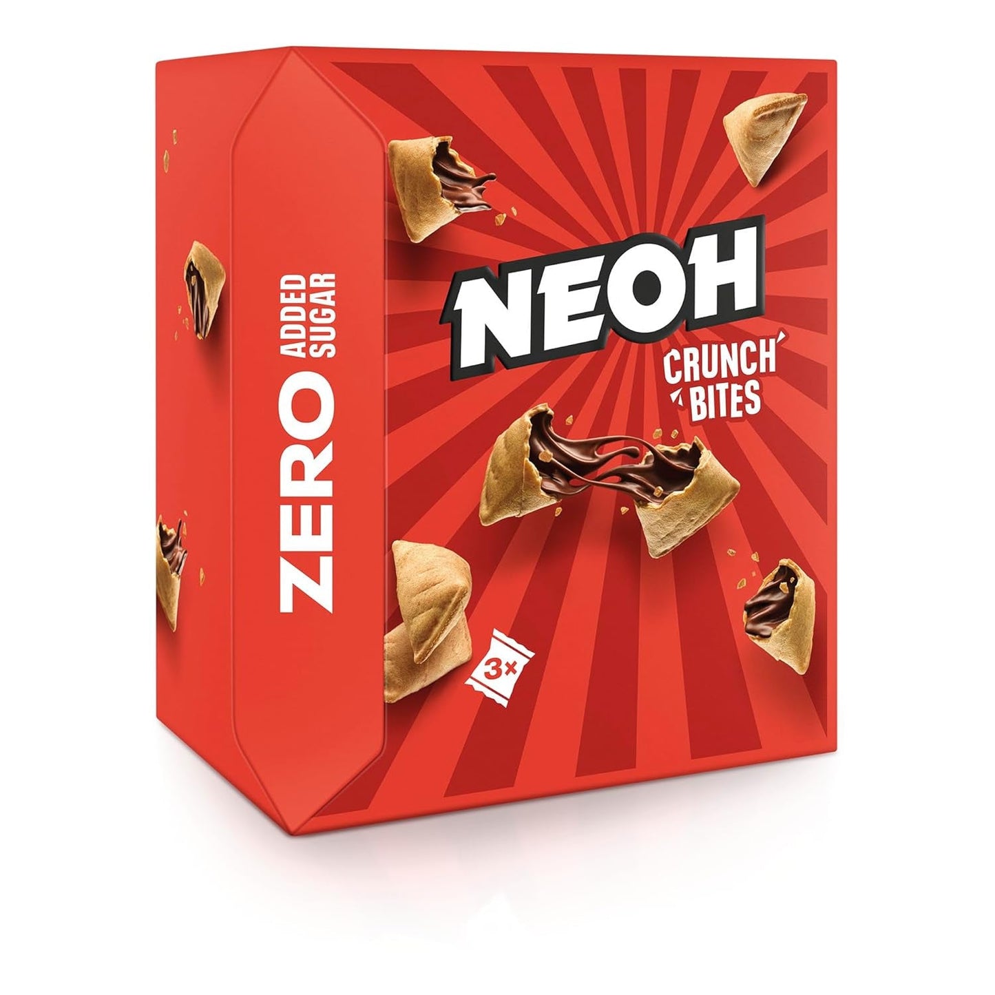 NEOH Czekoladowe Kawałki | Bez dodatku cukru, 100kcal w porcji, chrupiące kawałki z kremowym nadzieniem z orzechów laskowych i kakao, idealne na wynos lub jako zamiennik musli | Keto, Niska zawartość węglowodanów | Opakowanie 3 x 29 g