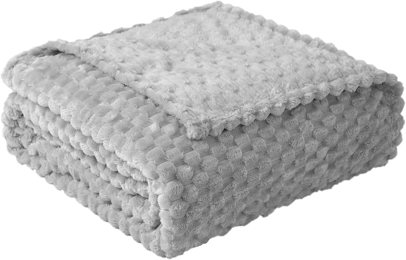 Good Nite Comfort Koc Puszysty koc 150 x 200 cm Miękka narzuta z mikrofibry Narzuta na sofę Koc komfortowy Ciepły koc z polaru na rozkładaną sofę Sypialnia Biuro szare Łóżka i koce Good Nite Grey 150 x 200 cm