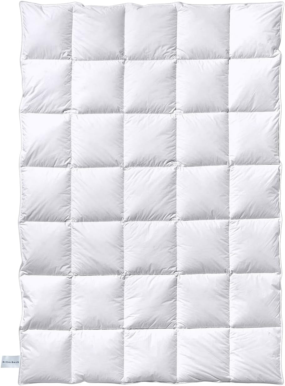 Kołdra puchowa Billerbeck - Dorothea 90 - Kołdra na każdą porę roku - 135 X 200 cm Prawdziwa kołdra puchowa - Średni poziom ciepła, biały Kołdry i kołdry Naty Shop Domyślny tytuł