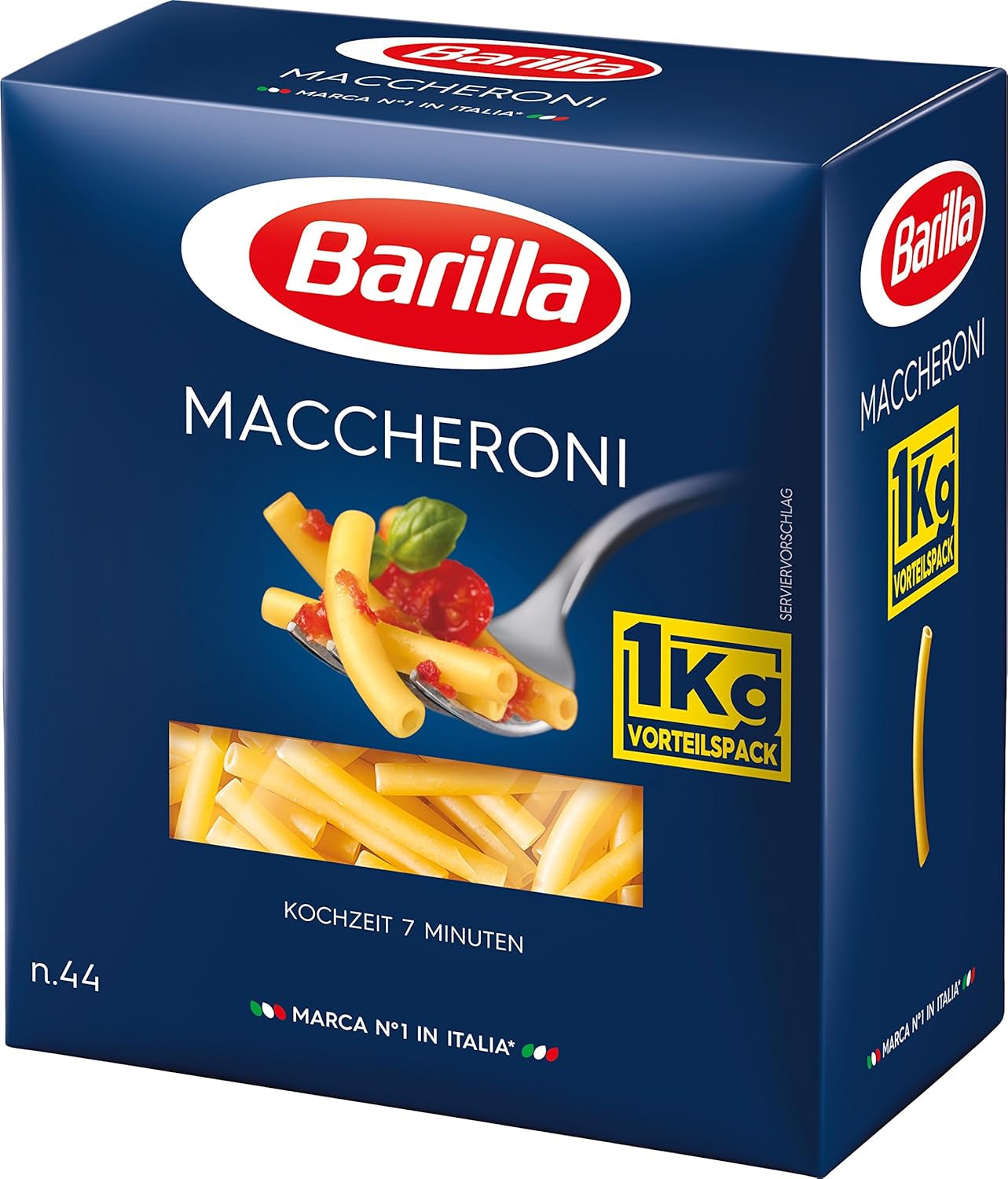 Makaron z pszenicy durum Barilla Maccheroni n. 44 – Opakowanie 1 szt. (1x1kg)