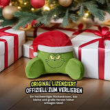 Poduszka Grinch - poduszka pod plecy do łóżka i sofy, podparcie pleców z podłokietnikami, poduszka do czytania na plecy, szyję i głowę, zielona, ​​40 x 38 cm