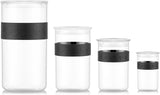 Słoiki do przechowywania BODUM PRESSO, plastikowe, czarne, 4 x 0,25 l, 3 x 0,6 l, 3 x 1 l, 2 x 2 l Pudełka do przechowywania żywności Naty Shop