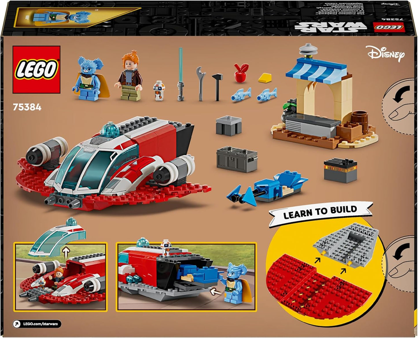 LEGO Star Wars: Przygody młodego Jedi Karmazynowego Firehawka, zestaw startowy dla dzieci ze statkiem kosmicznym do zbudowania, ścigaczem i 3 figurkami, prezent dla chłopców i dziewcząt w wieku 4 lat 75384 Zestawy do budowania Besuche w sklepie LEGO