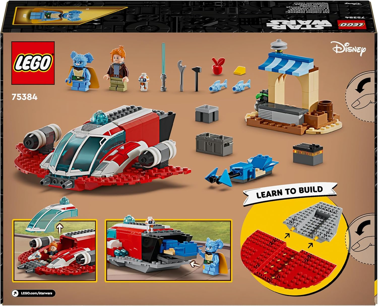 LEGO Star Wars: Przygody młodego Jedi Karmazynowego Firehawka, zestaw startowy dla dzieci ze statkiem kosmicznym do zbudowania, ścigaczem i 3 figurkami, prezent dla chłopców i dziewcząt w wieku 4 lat 75384 Zestawy do budowania Besuche w sklepie LEGO