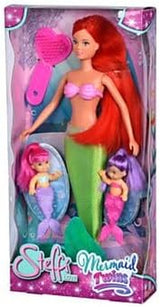 Simba 105734162001 105734162 - Steffi Love The Twin Mermaids / dwa warianty / Steffi jako syrenka / z dwiema małymi syrenkami / modna lalka / 29 cm, dla dzieci od 3 lat