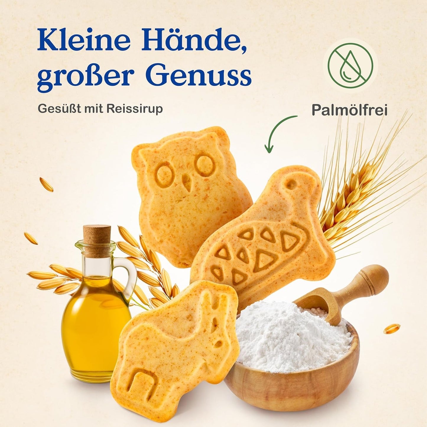 Alete Organic Crunchy Biscuits with Alac (4 x 125g) - Crunchy Alac Biscuits dla niemowląt, bez oleju palmowego, od 10 miesiąca