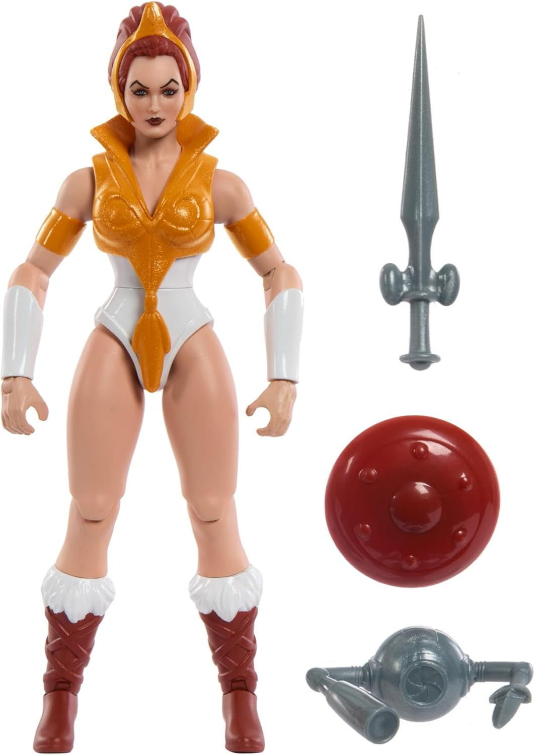 Masters of the Universe Origins Zabawka z kreskówki Teela Figurka o wysokości około 14 cm Bohaterka Motu Akcesoria i mini komiks HYD27 Figurki Sklep Naty Domyślny tytuł