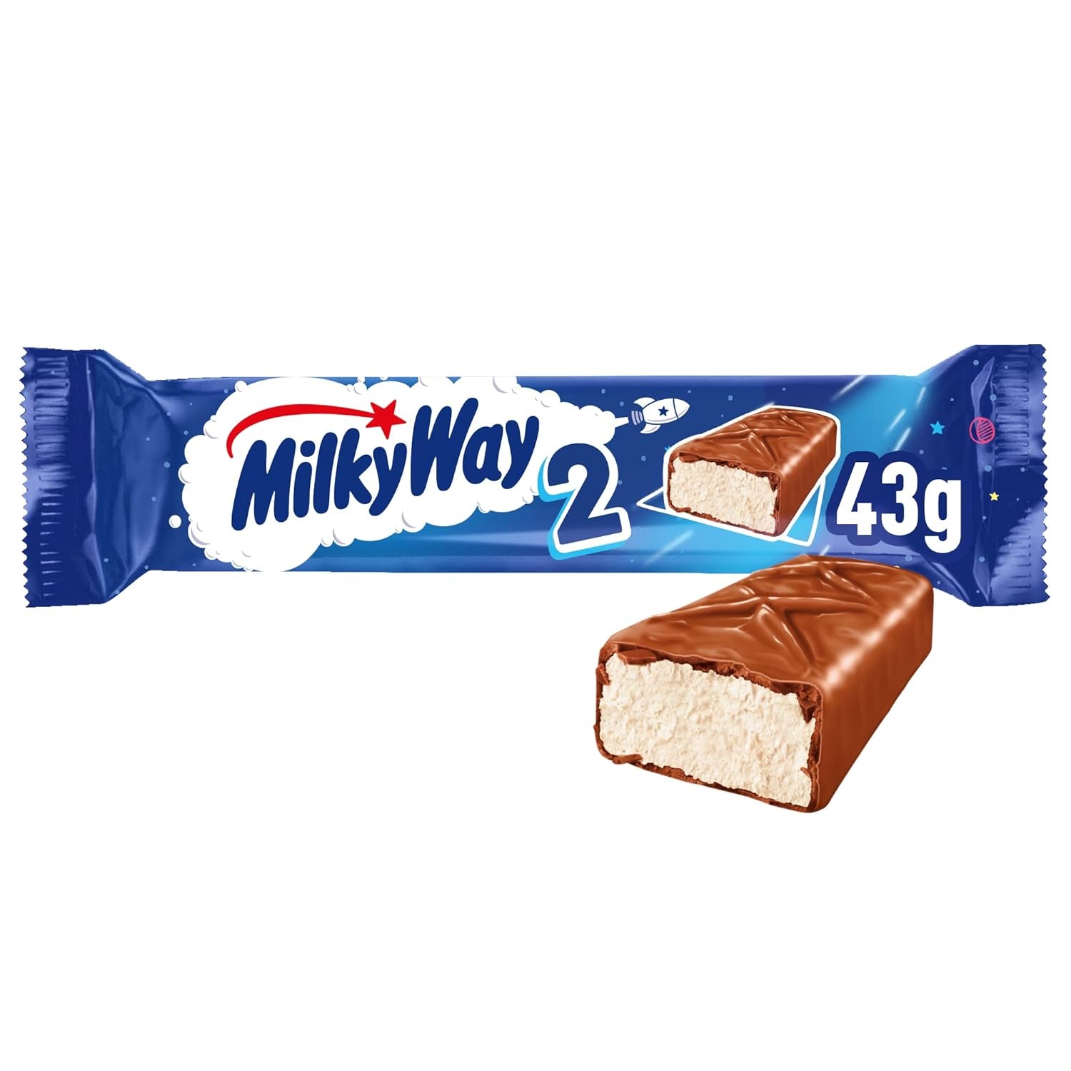 Batony czekoladowe | Krem mleczny | 28 podwójnych batonów w pudełku (28 x 43g)