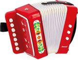 Janod - Akordeon Gioia - Instrument muzyczny dla dzieci - Odgrywanie ról i wczesna edukacja muzyczna - Z paskiem - Od 3 lat, J07654 Jucarii Bebe Naty Shop