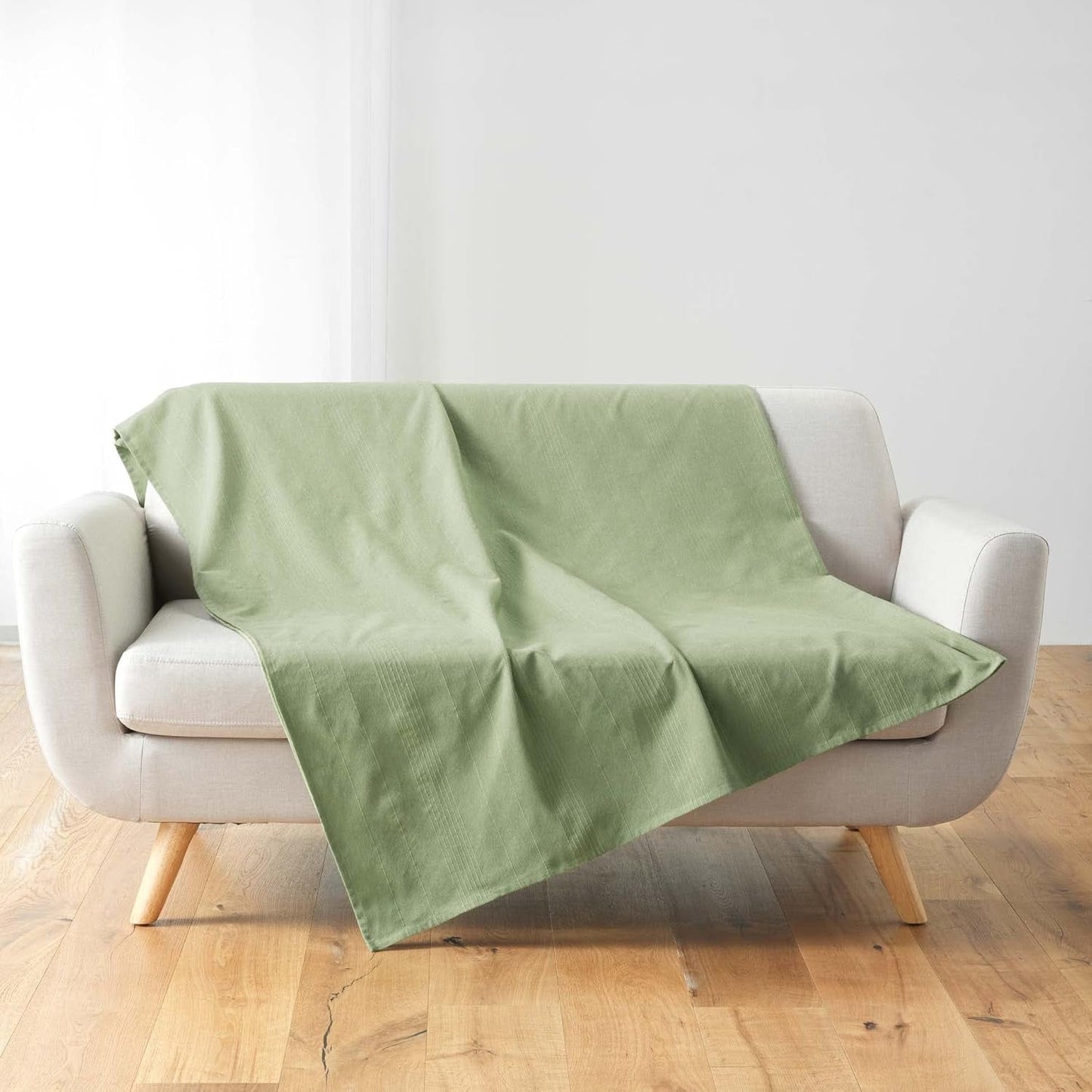 Douceur D'Intérieur, Koc (220 x 240 cm) Lucile Curry, Polycotton, Unicolor Łóżka i kołdry Douceur d'Intérieur Sage 220 x 240 cm