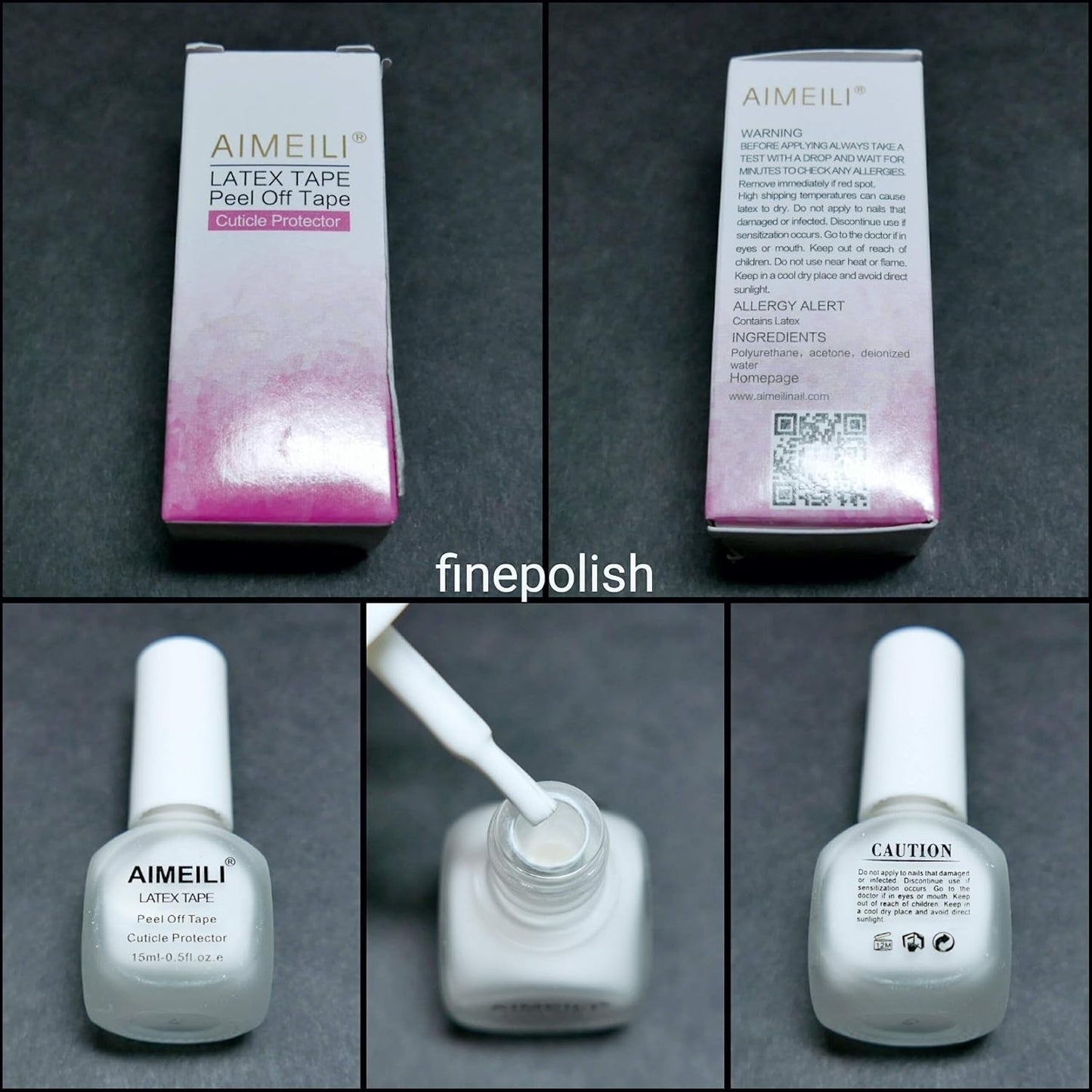 Taśma lateksowa AIMEILI Nagelleck Korrektor Hautschutz Fingerschutz Für Nail Art Palisade Geruchlos Weiß 15Ml