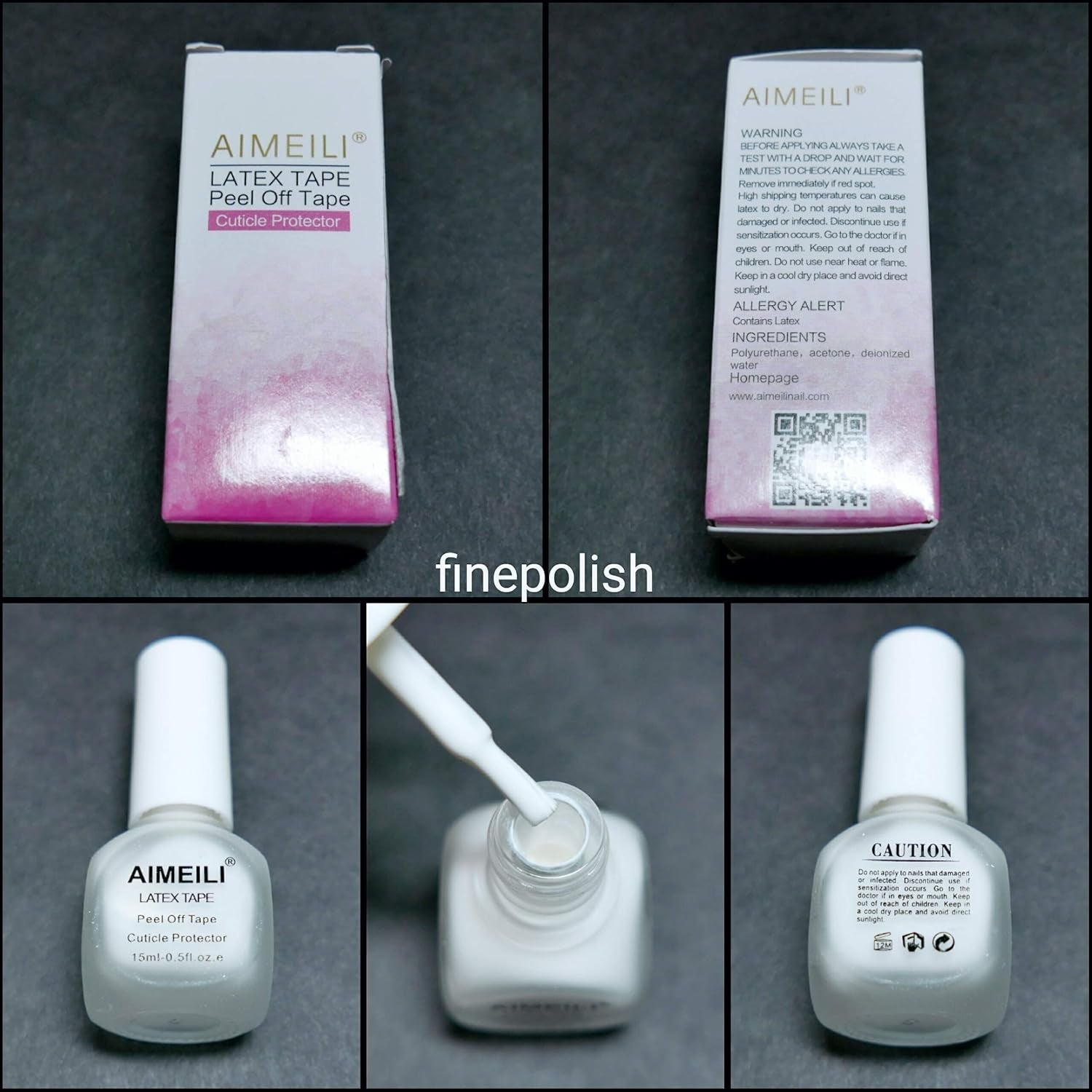 Taśma lateksowa AIMEILI Nagelleck Korrektor Hautschutz Fingerschutz Für Nail Art Palisade Geruchlos Weiß 15Ml