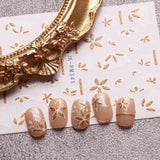 JMEOWIO Nagelsticker Blumen Glitzer 9 Blatt Nail Art Naklejka Selbstklebend Nagelaufkleber Frühling Sommer Blumen Dekoration Nageldesign Zubehör