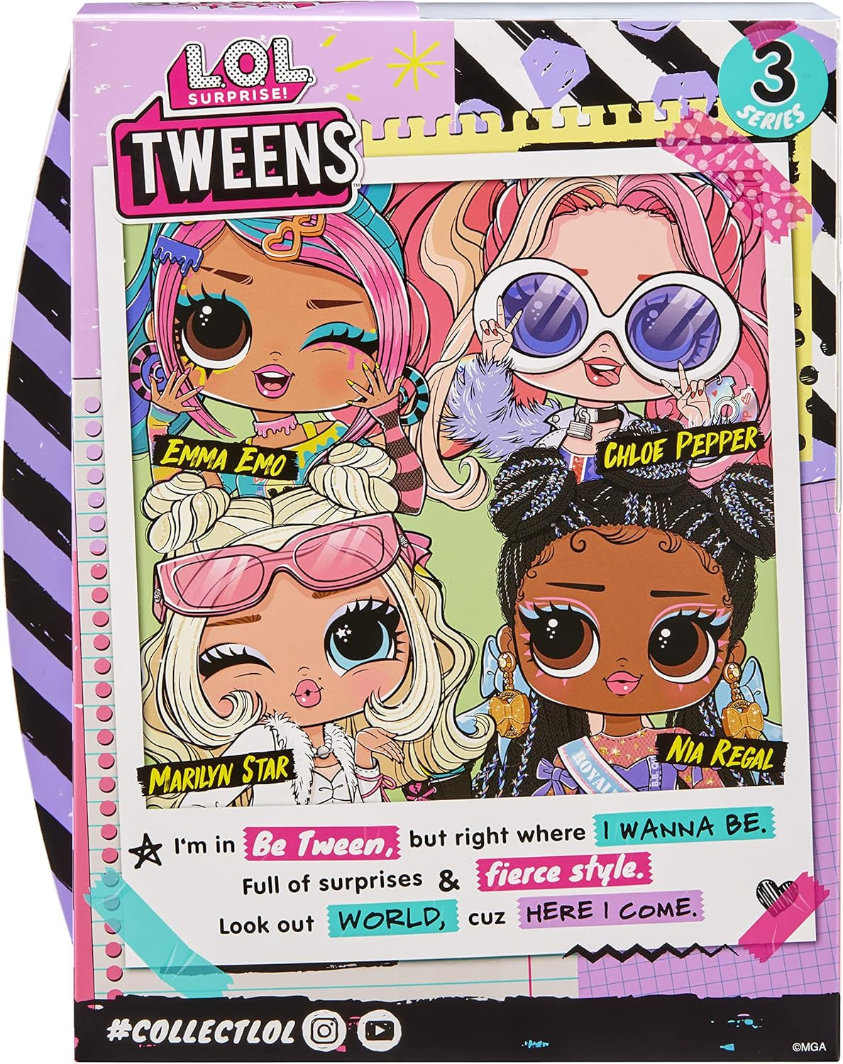 LOL niespodzianka! Tweens Fashion Doll Series 3 - Lalka NIA Regal 15 cm z niespodziankami: ekstrawaganckie stroje, akcesoria i nie tylko. Świetny prezent kolekcjonerski dla chłopców i dziewcząt w wieku 18+ 584087