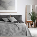 Narzuta Decoking 200 X 220 cm Grafit Antracyt Srebrnoszary Dwustronna narzuta łatwa w utrzymaniu Axel Łóżka i koce Besuche den DecoKing-Store