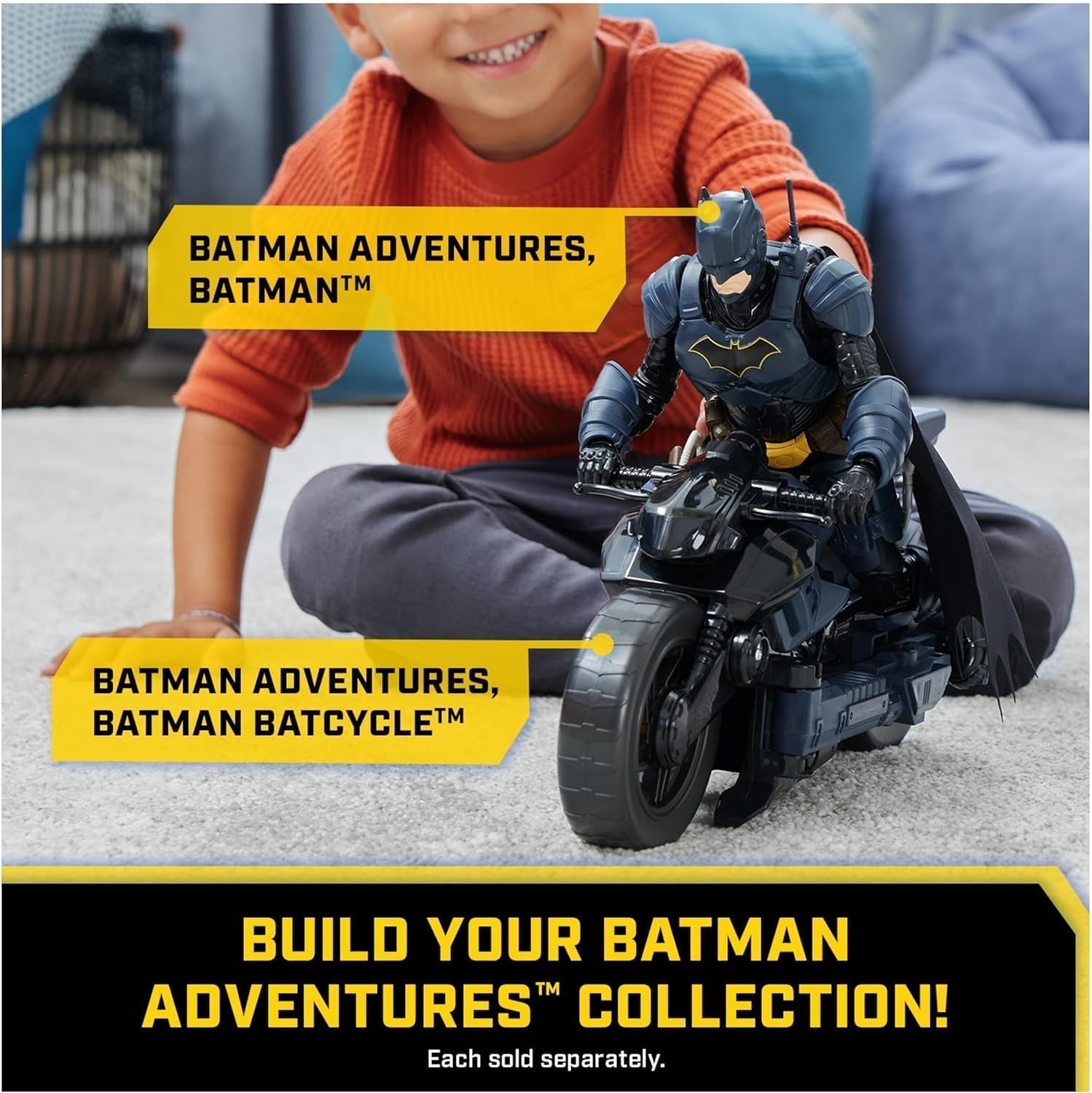 Figurka DC Batman Adventures, 30 cm - z 16 elementami wyposażenia, w pełni ruchoma, zapewniająca ekscytujące przygody i pełne akcji akrobacje, zabawka dla dzieci od 3 lat i więcej Figurki Naty Shop