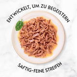Gourmet Gold Soczyste cienkie paski, mokra karma dla kotów z kurczakiem, opakowanie 12 szt. (12 x 85 g)