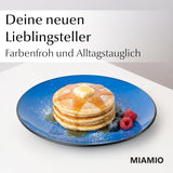 MIAMIO - Zestaw 6 talerzy / talerzy obiadowych z kamionki ceramicznej - Kolekcja Le Papillon (kolorowe, małe talerze (6x))