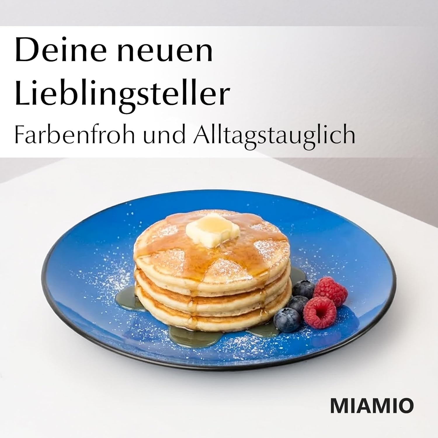 MIAMIO - Zestaw 6 talerzy / talerzy obiadowych z kamionki ceramicznej - Kolekcja Le Papillon (kolorowe, małe talerze (6x))