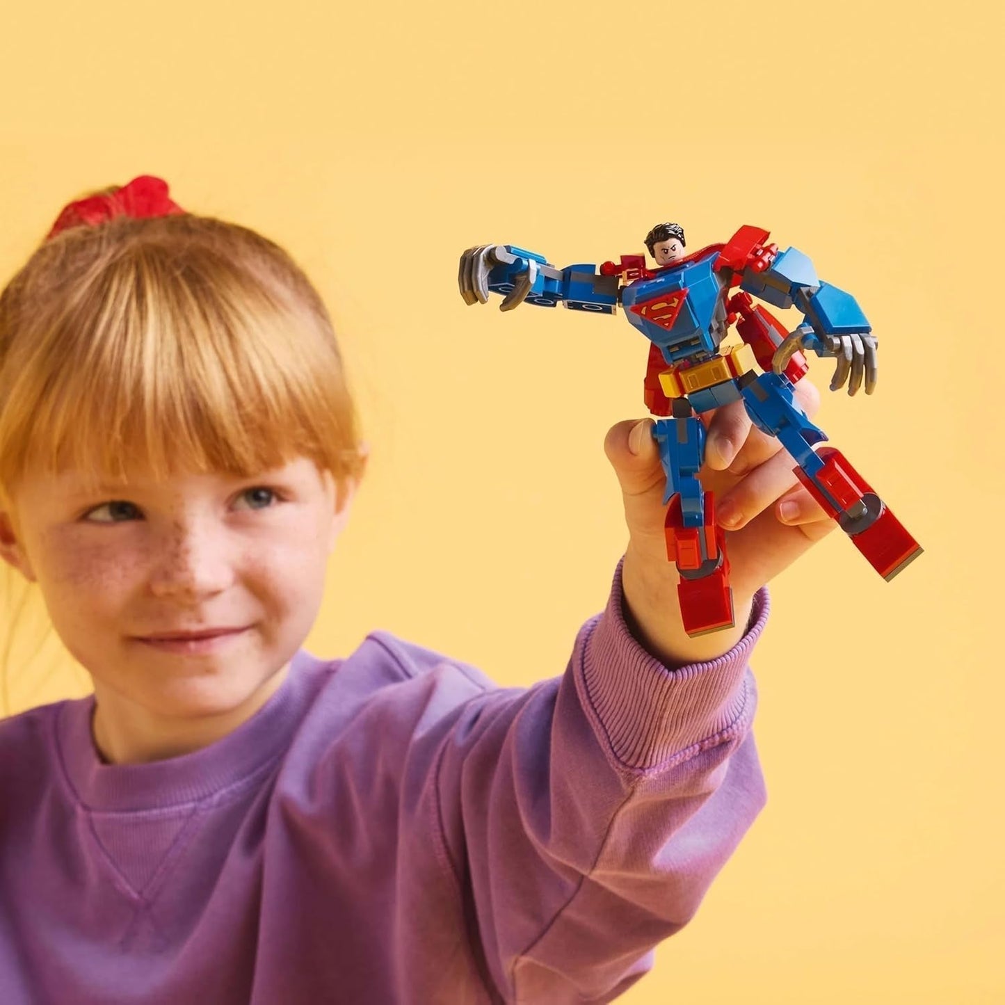 LEGO DC Superman Mech kontra. Lex Luthor — zabawka superbohatera z 2 minifigurkami — figurka do zbudowania z ruchomymi rękami, nogami i palcami — prezent dla chłopców i dziewcząt w wieku od 6 lat 76302 Zestawy do budowania Besuche den LEGO-Store