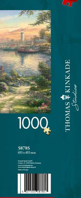 Schmidt Spiele 58785 Thomas Kinkade, New England Harbor, układanka 1000 elementów, kolorowa Puzzle Naty Shop