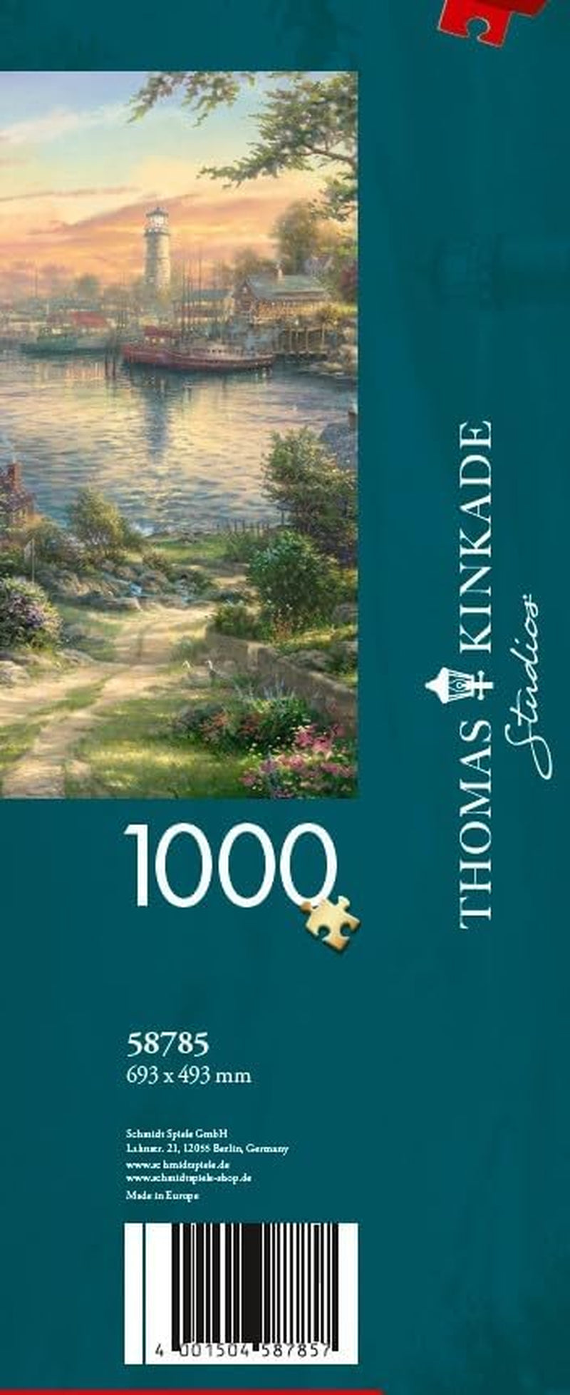 Schmidt Spiele 58785 Thomas Kinkade, New England Harbor, układanka 1000 elementów, kolorowa Puzzle Naty Shop