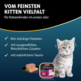 animonda Vom Feinsten Kitten Variety for Kittens (32 x 100g), bezzbożowa i bezcukrowa mokra karma dla młodych kotów, zawierająca 100% świeżych i mięsnych składników.