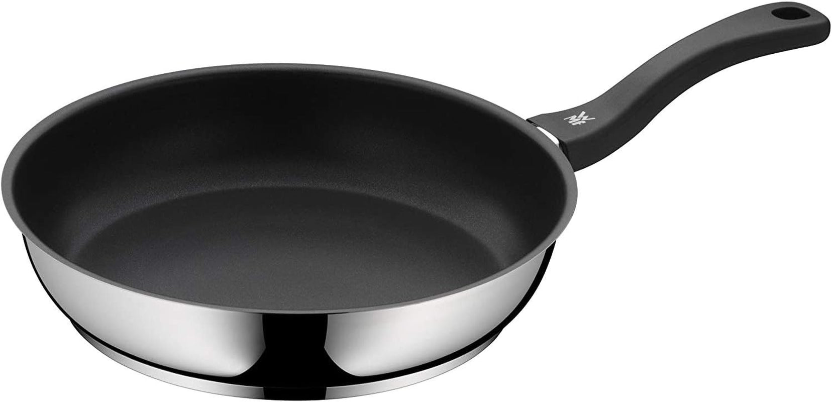 WMF Diabelska patelnia 28 cm, patelnia indukcyjna, stal nierdzewna Cromargan, plastikowy uchwyt Garnki i patelnie Naty Shop Nadaje się do indukcji