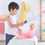 Corolle 9000141660 - Wanna Mon Grand Poupon z funkcją pompki i gumową kaczką dla wszystkich lalek 30-36 cm, 32,5 cm, od 3 lat
