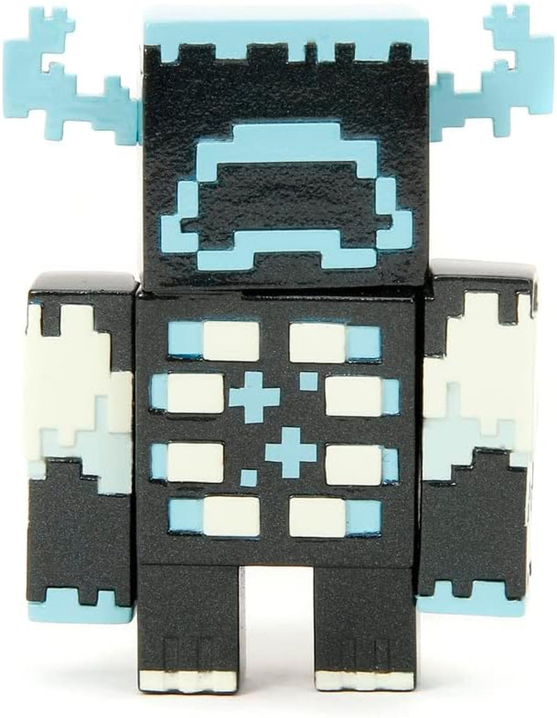Jada Toys Zestaw figurek Minecraft (4 sztuki) Wykonane z metalu - Minecraft Jaskinie i klify Figurki kolekcjonerskie (Steve, Alex, Creeper i Warden) Dla graczy i kolekcjonerów 8+ 6 cm każda figurka Naty Shop