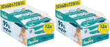 Chusteczki dla niemowląt Pampers 99% Water, 12 opakowań po 60 chusteczek = 720 chusteczek dla niemowląt, lekki balsam 99% wody