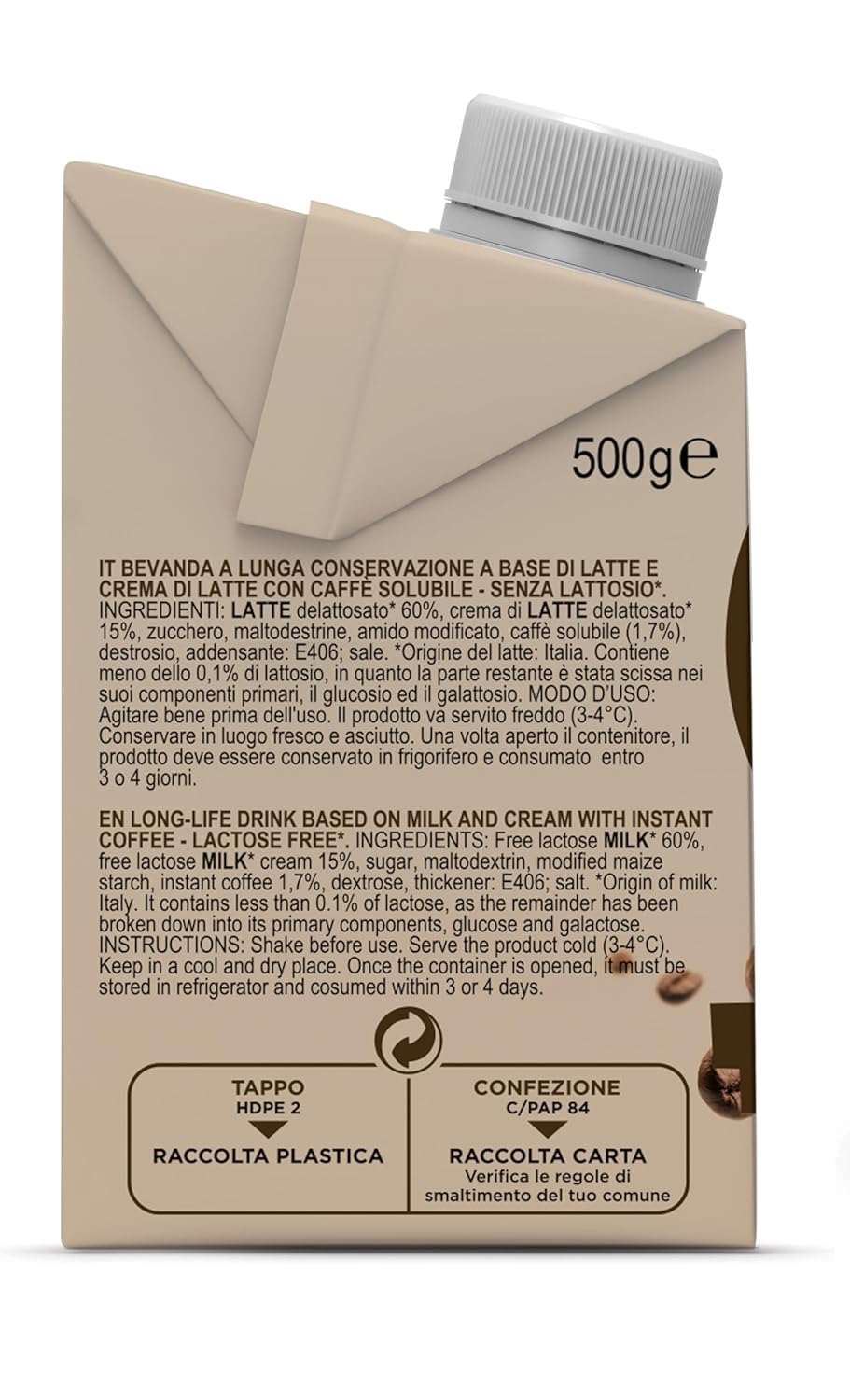 Gimoka Caffe Latte Cream Bez laktozy Bez glutenu Bez konserwantów